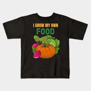 Grow Your Own Food Vintage Look Kids T-Shirt